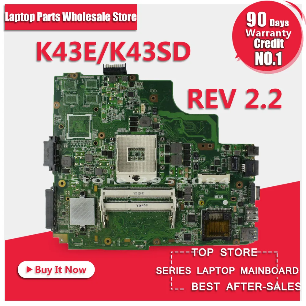 K43E Motherboard REV2.2 For ASUS A43S X43S K43S A43SD K43SV laptop