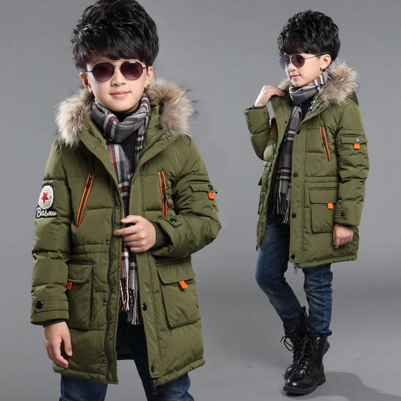 boys winter jacket down cotton padded down jacket for kids boy hooded thicken outerwear coat warm