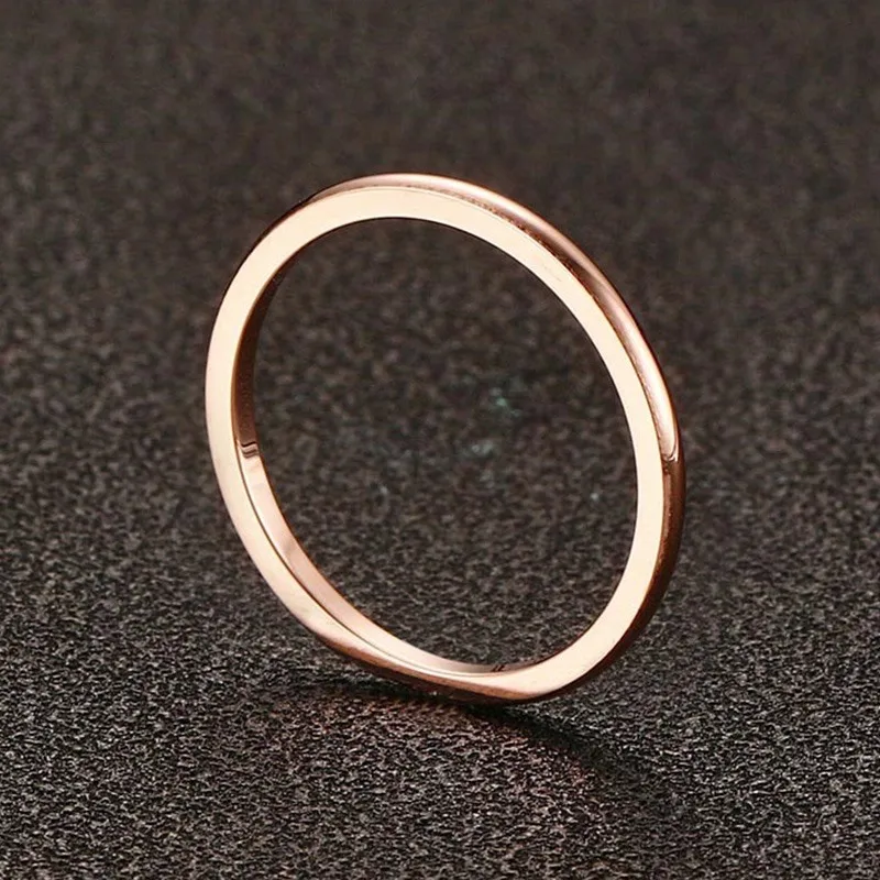 Meaeguet Engagement Rings For Women Rose Gold Color Wedding Rings Stainless Steel Jewelry Wedding Bands