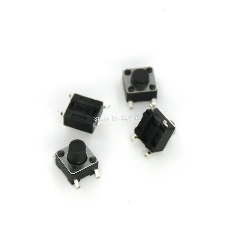 100 шт. SMD переключатель 6*6*4 3 мм 6*6*5 6 7 6x6 4 контакта тактовая кнопка Микро