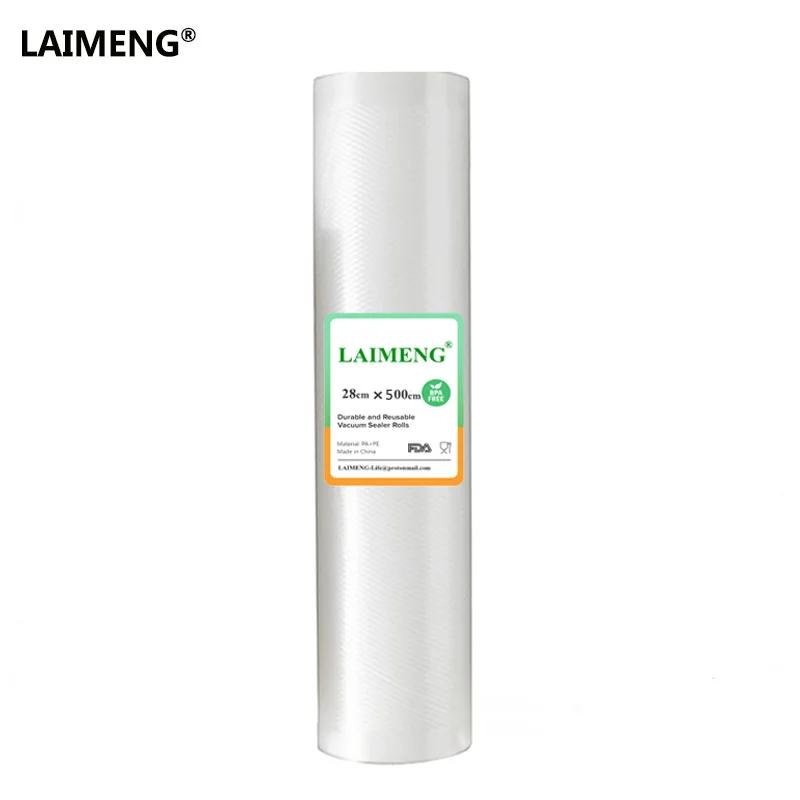 

LAIMENG 28CMx500CM 1 Roll Vacuum Packer Bags for Food Heat Packing Vacuum Sealer Vacuum Packer food Storage Packing Bags R115