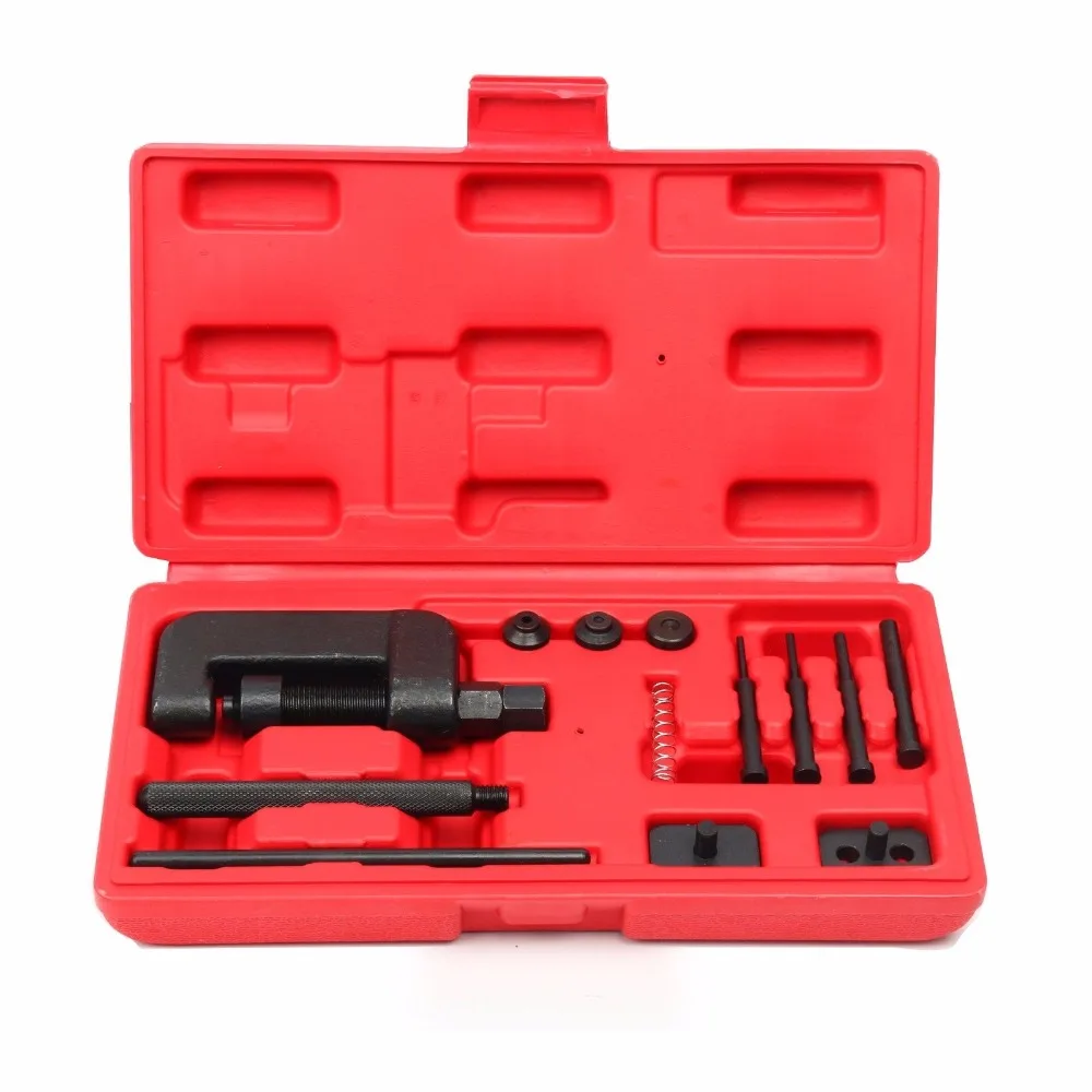 , Chain Breaker Riveting Tool Kit Cutter ATV,Bike,Motorcycle,Cam Drive