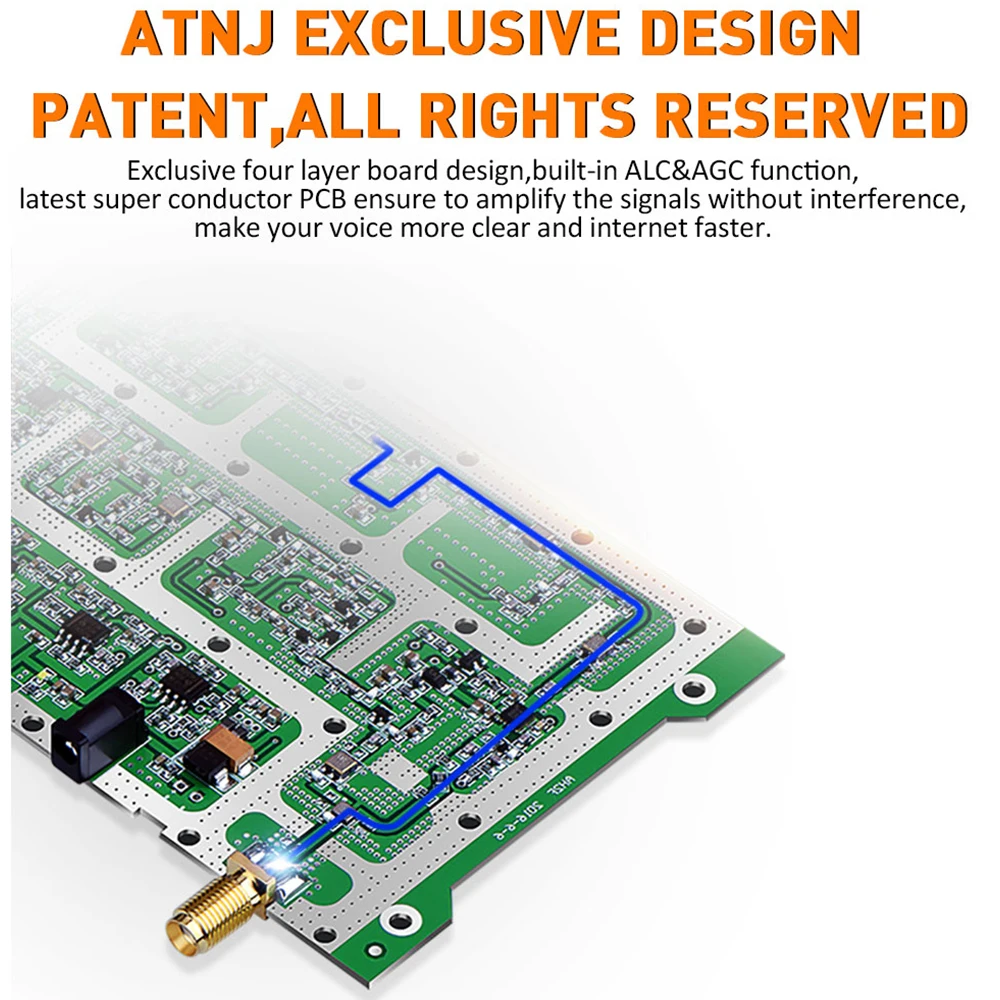 ATNJ LCD Display 70dB Gain 4G LTE 1800mhz Repeater