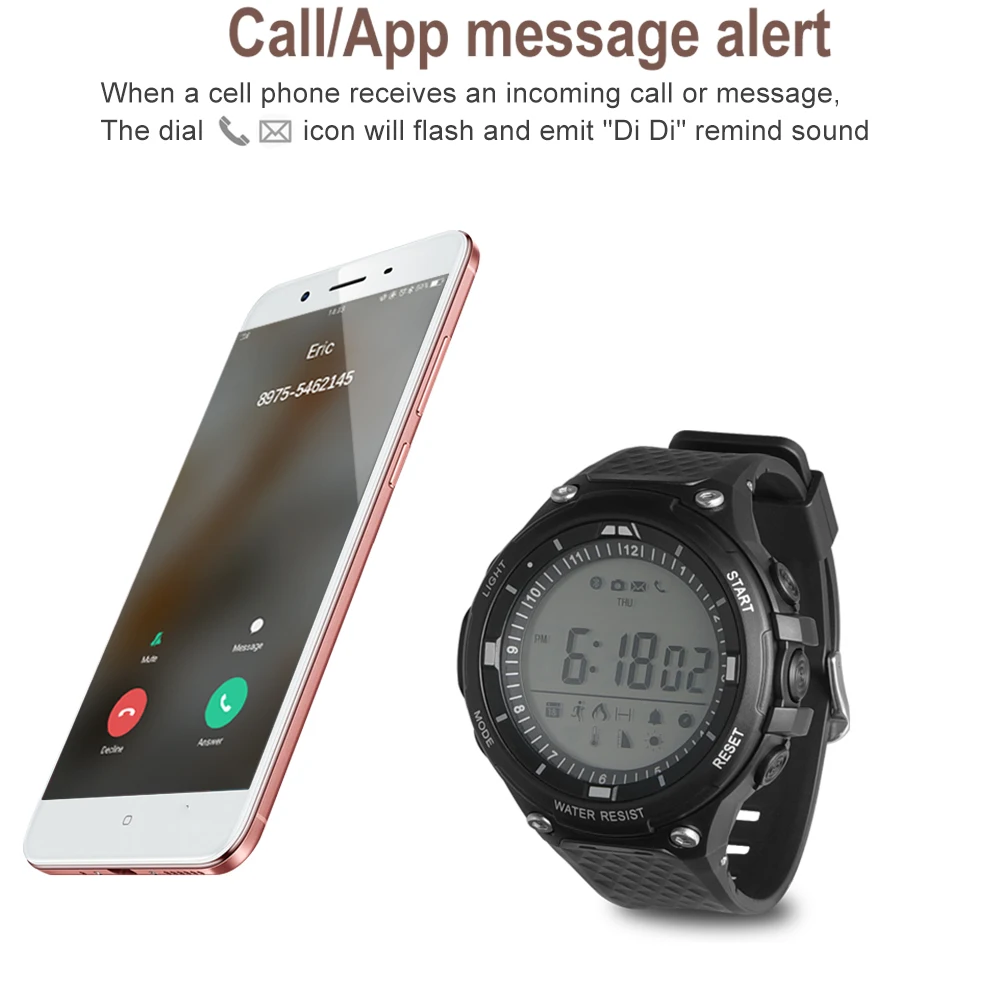 Смарт часы TimeOwner 1 год в режиме ожидания IP68 водонепроницаемые шагомер будильник