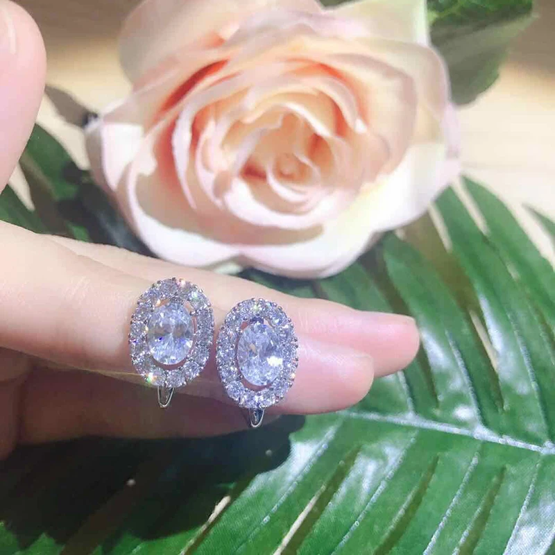 

New Luxury Cubic Zirconia Earrings for Women Stud Earrings Fashion Jewelry Evening Engagement Best Gifts for Lovers CEP2275