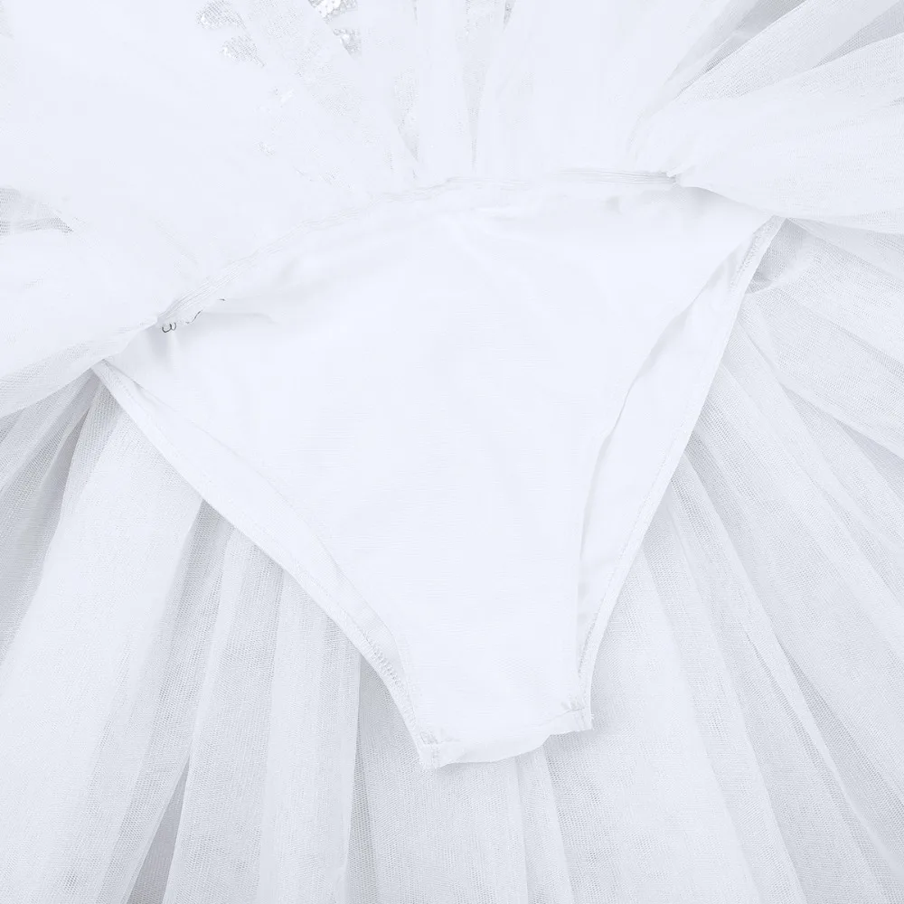Для женщин взрослых Лебединое озеро балетный костюм платье на бретельках без рукавов с блестками бусины Цветок Bailarina гимнастическое трико платья