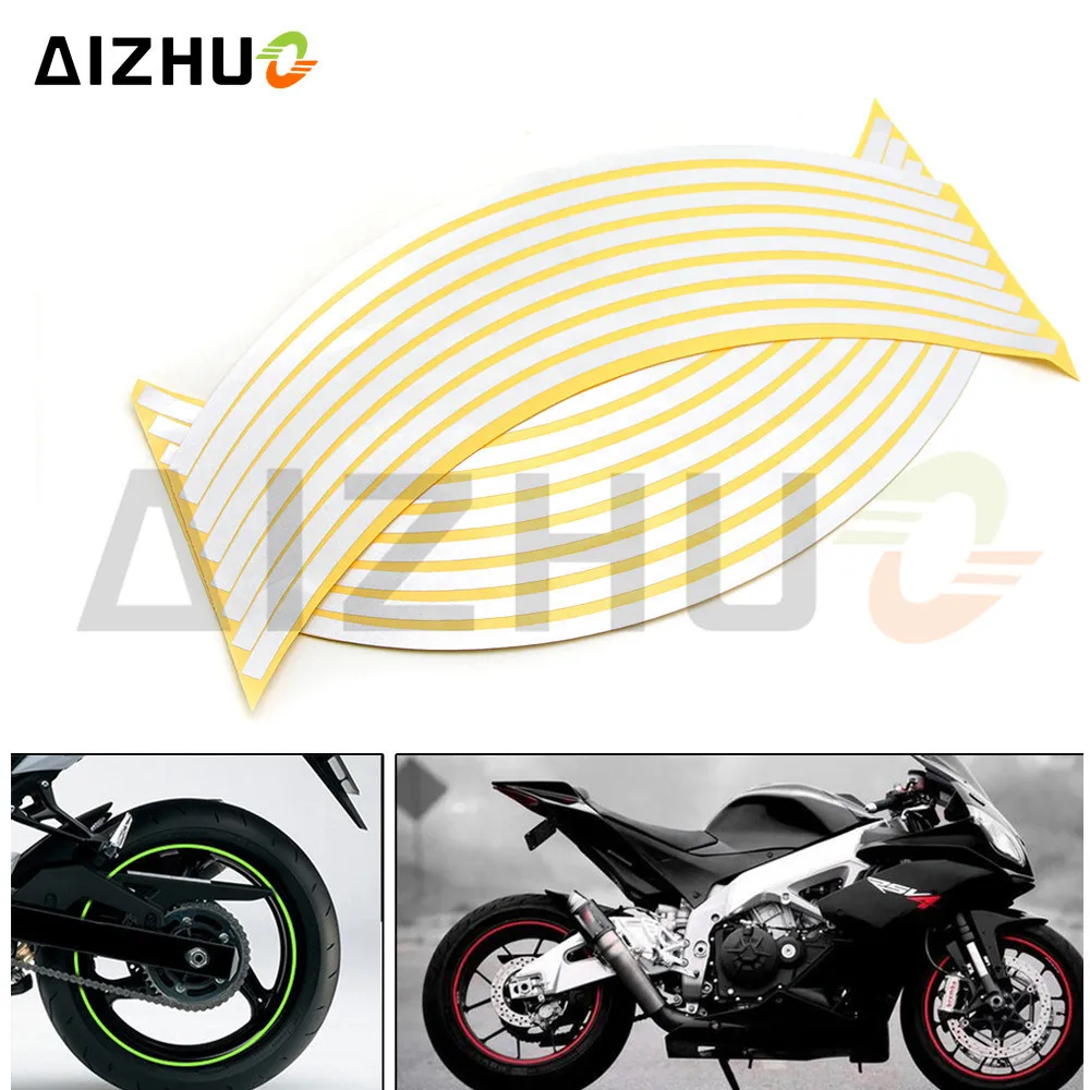 17inch/18inch wheel Strips Motorcycle Reflective Wheel Sticker for YAMAHA YZF-R25V R15 R125 TMAX530 TMAX 500 KTM 1190 Adventur