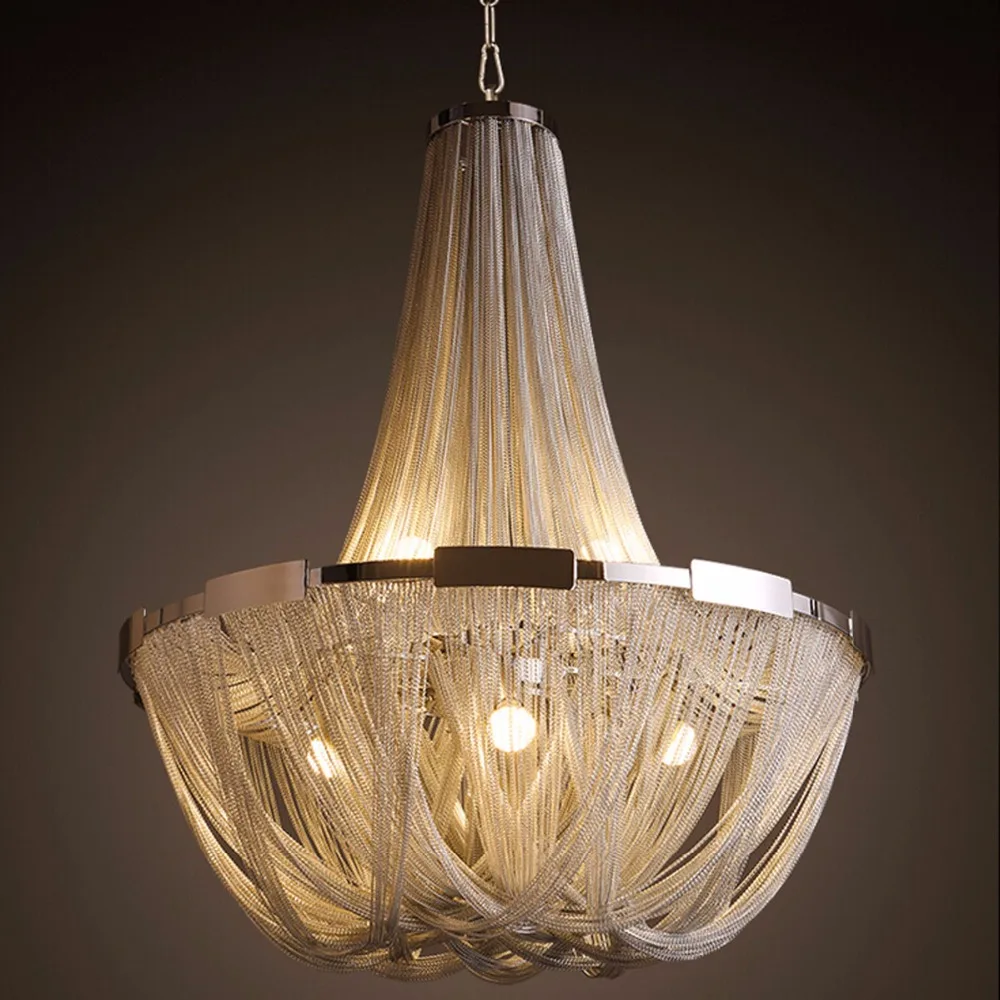 

Ecolight Stream Pendant Lamp Aluminum Stream Chandeliers, E12/E14/Designer Pendant Lights/Silver or Gold/Living Room/ Stainless