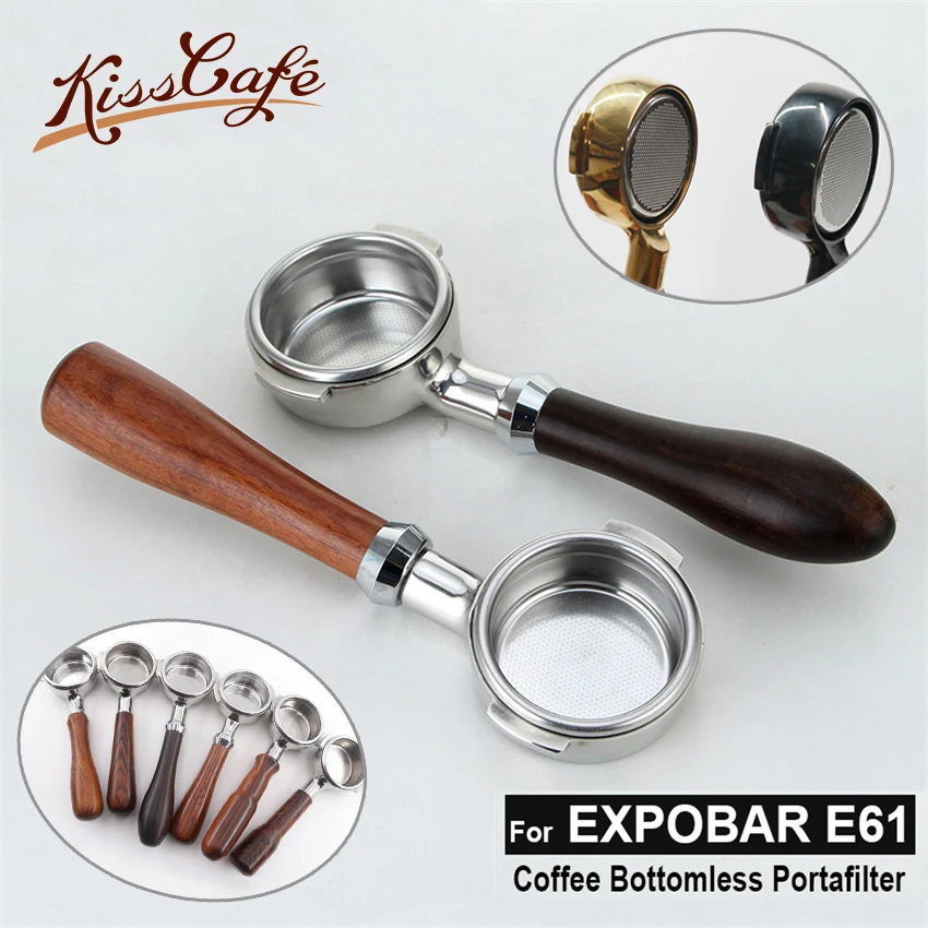 58MM Stainless Steel Coffee Machine E61 Bottomless Filter Holder