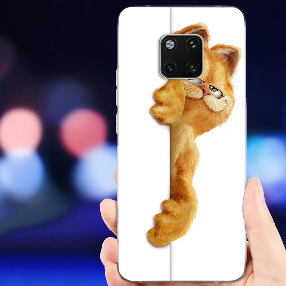 IYICAO Garfield Мягкий силиконовый чехол для телефона с кошкой Huawei Mate 10 20 Lite Pro Nova 2 2i 3 3i 4