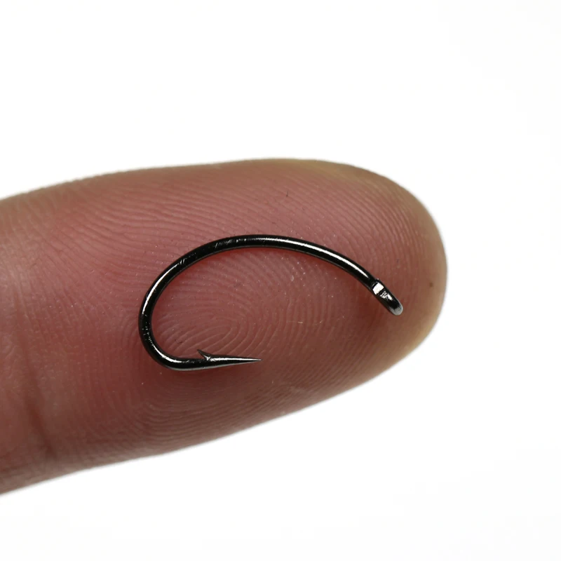 100PCS Fly Tying Hook Nymph Bug Shrimp Scud Pupae Larvae Caddis Flies Fishing Hooks #8~#16