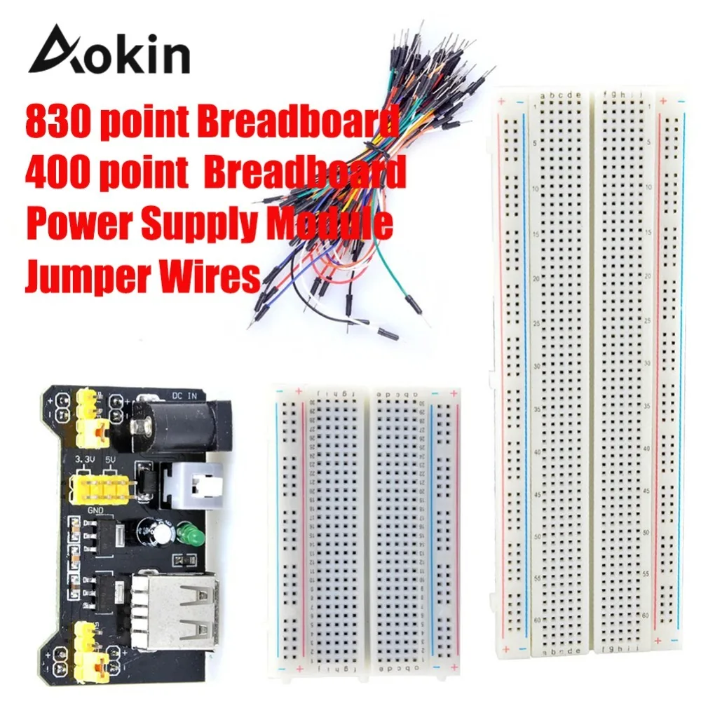 830 Точка 400 точка макетные платы комплект выключатель питания модуль 65 шт M/M гибкая Перемычка макетной платы для Arduino Raspberry Pi