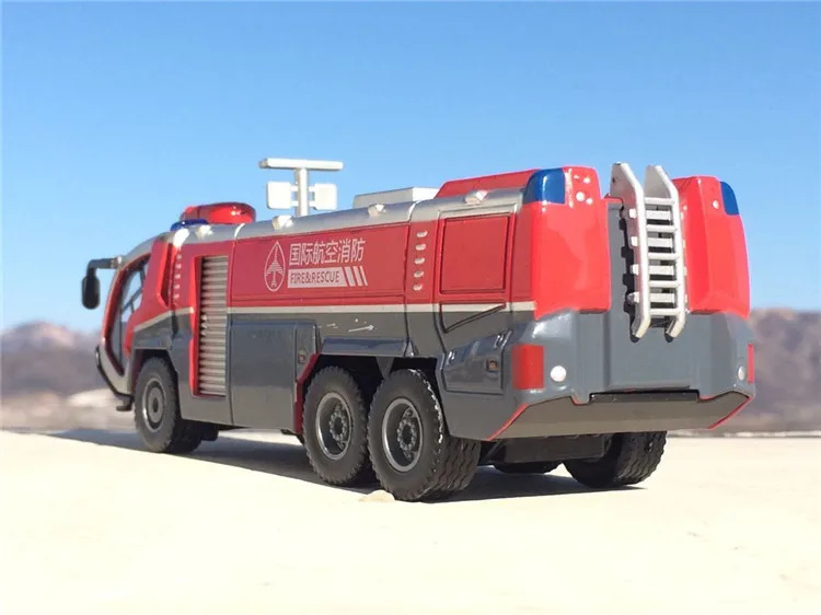 1:50 модель пожарного грузовика из сплава для аэропорта, Игрушечная модель автомобиля, подвесной звуковой светильник, игрушка для детей, подарки