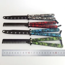 Practice Stainless Steel Butterfly In Knife Dull Blade Balisong Training Folding Knife Dull Tool Go Practice Knife Comb Tool цена Practice Stainless Steel Butterfly In Knife Dull Blade Balisong Training Folding Knife Dull Tool Go Practice Knife Comb Tool цены онлайн