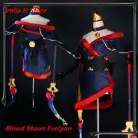 LOL Cosplay The widow maker Evelynn Cosplay Costume Blood Moon Eve cosplay costume Full Set kimono