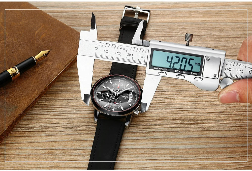 NIBOSI Uhren Herren Quarz Chronographen Analog Watch Men Stainless Steel Top-marke Luxus Leather Watches Sport Relogio Masculino (10)