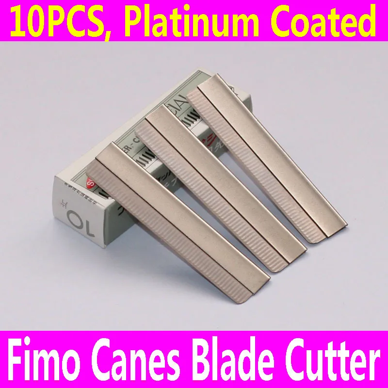 

10PCS Razor Fimo Polymer Clay Canes Rods Blade Cutter for 3D Nail Art Decorations Fruit Sticks Charms Slices Tools Foil DIY Set