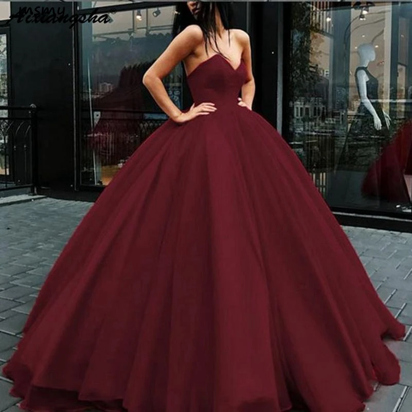 Fashion Hot Ball Gown Prom Dresses Sweetheart Corset Green Red3