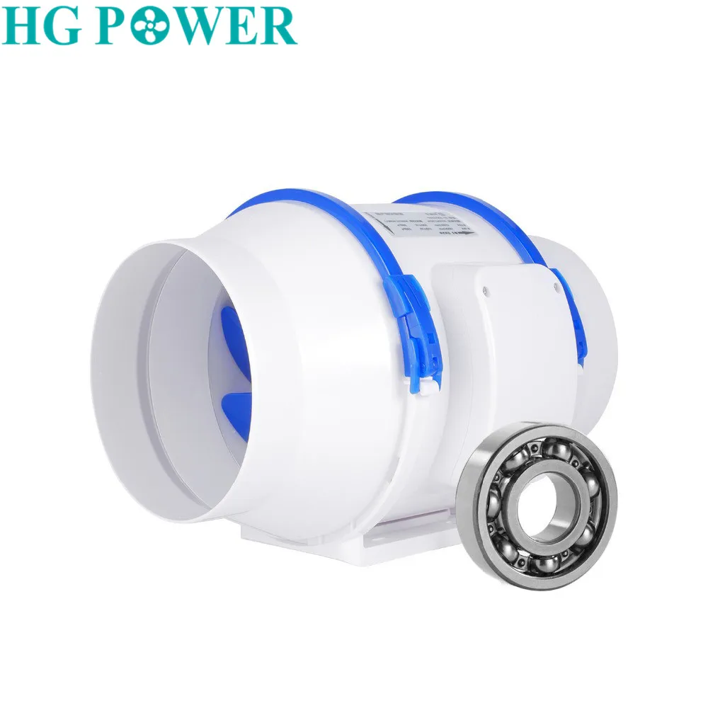 220V 6 inch Home Silent Inline Duct Fan Strong Ventilation Extractor Fan Kitchen Air Clean Fan Power Ventilation Bathroom Fan
