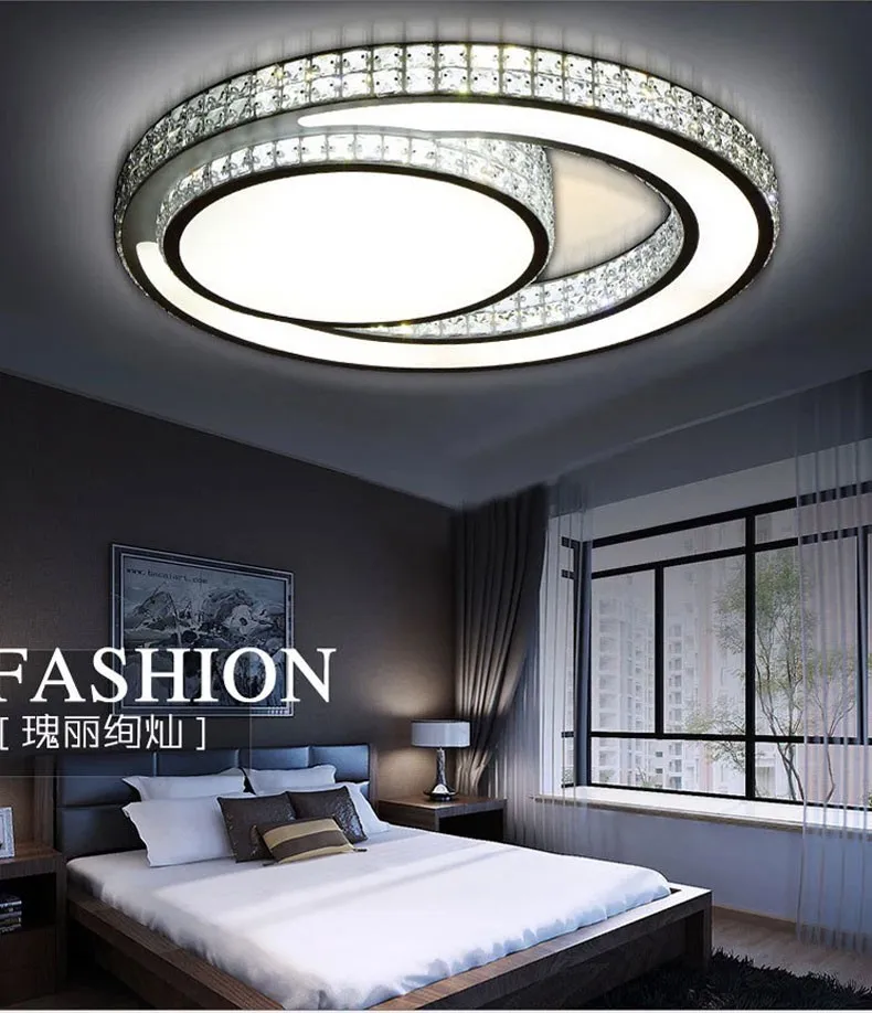 Лучшая цена современный светодиодный хрустальный потолочный светильник 90-260 в Led люстра с кристаллами лампа для гостиной спальни для Холла для обеденной комнаты