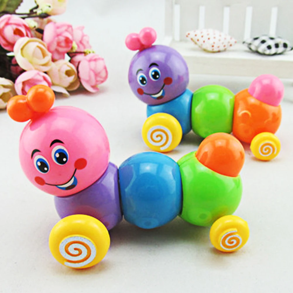 

Kids Doll Toys for Children Colorful Caterpillar Wind-up Toys Baby Developmental Educational Toy Color Random