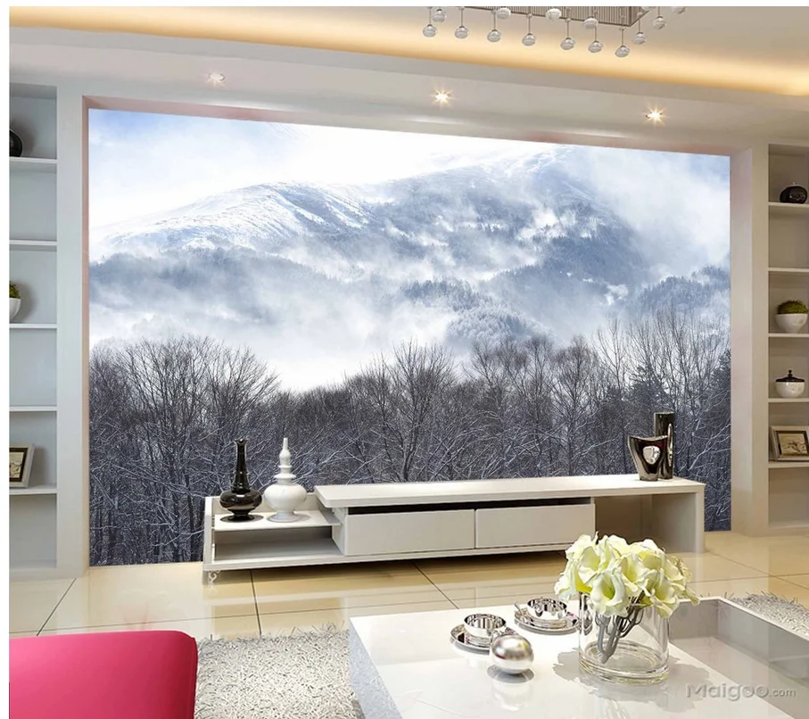 

3d nature Woods landscape painting TV backdrop bedroom photo wall paper 3d