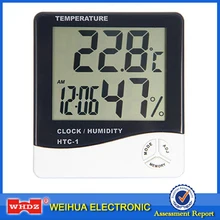 HTC-1 Electronic Temperature Humidity Meter Indoor Room LCD Digital Thermometer Hygrometer Weather Station Alarm Clock