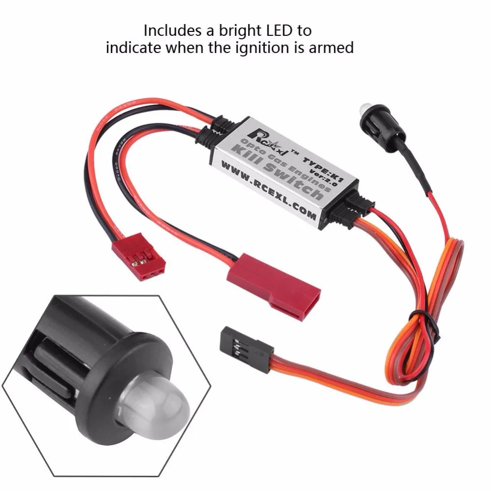 

PCB K1 Opto Gas Engine Kill Switch V2.0 for DLA DLE DA Ignition Cut Off PIC12F675 controller safety RC Part Accessory