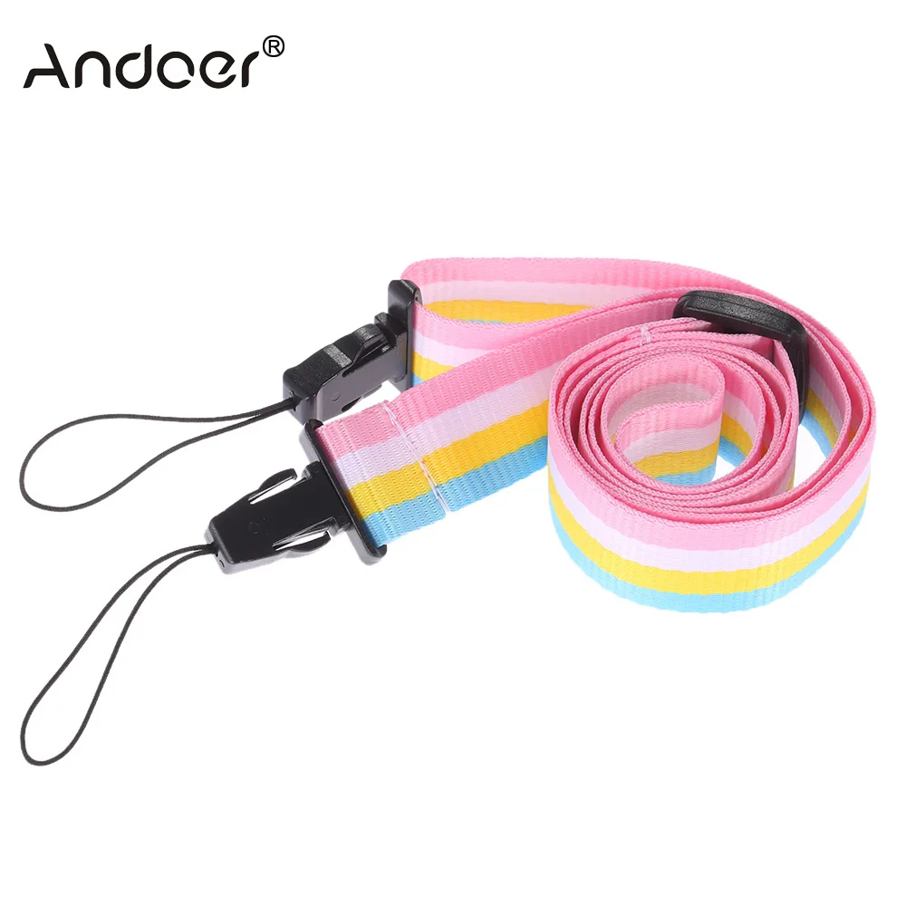 Andoer Adjustable Colorful Rainbow Comfortable Camera Neck