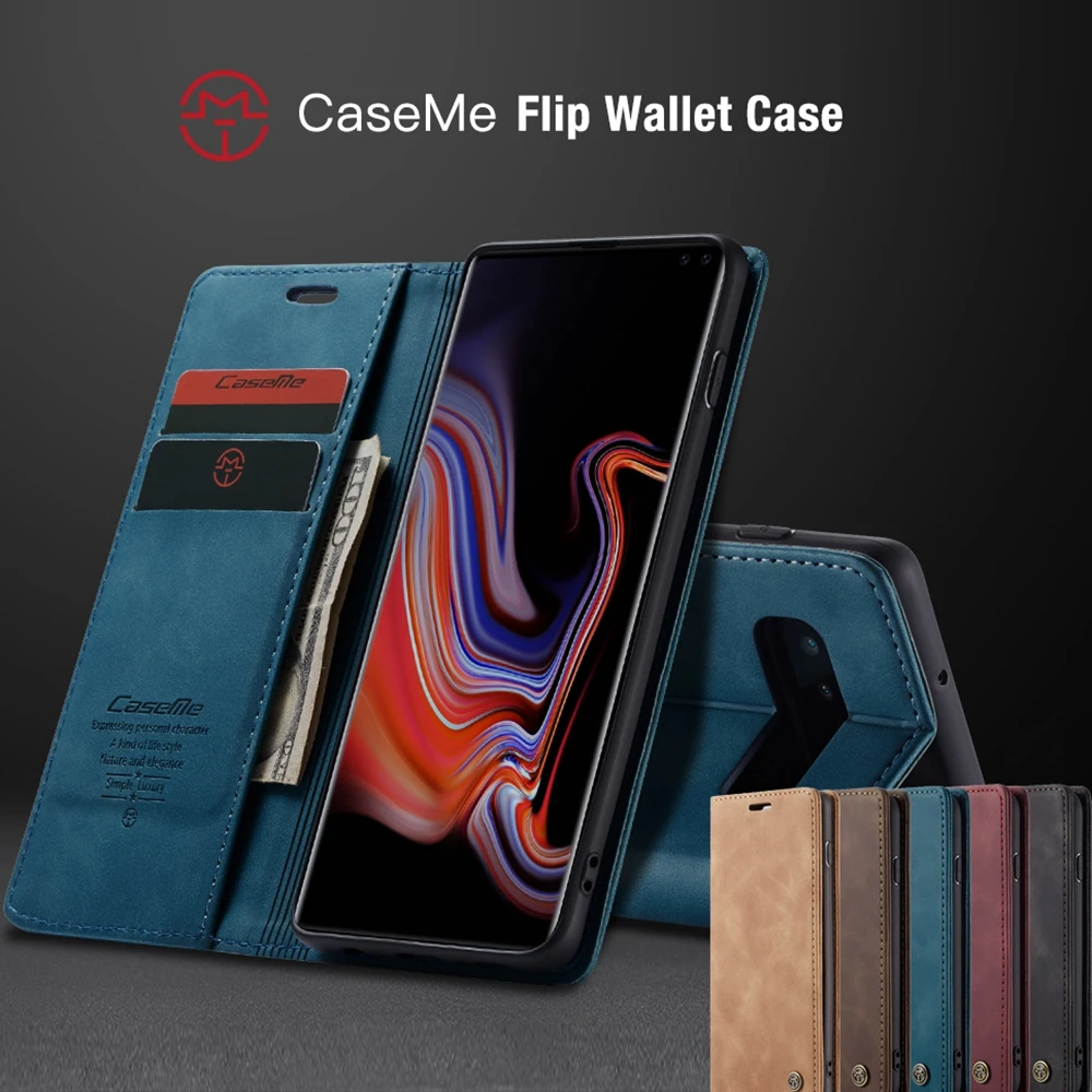 

S10 Case for etui Samsung S10 Plus Flip Case Luxury Business Wallet Leather Cover on for funda Samsung Galaxy S10e S10 Plus Case