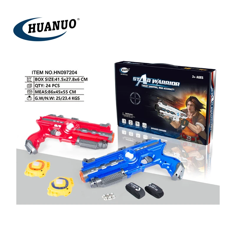 

Infrared Laser Tag Game Set of 2 Blue Red Infrared Laser Gun Indoor and Outdoor Activity toy gun for kids