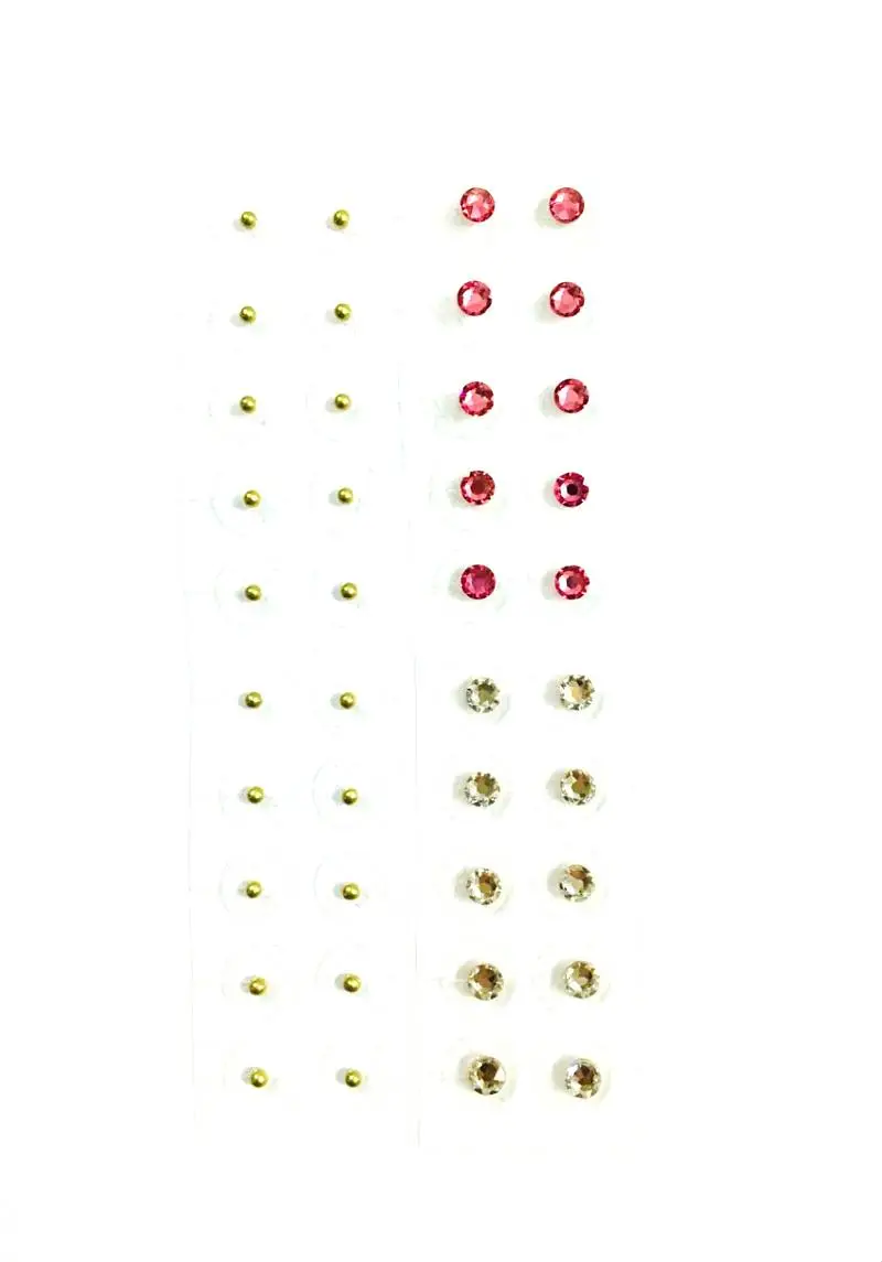 Хрустальные магнитные семена уха акупрессура, семя уха, цветные кристаллы, ушные валики для аурикулярная Акупунктура гранулы для похудения - Цвет: 40pcs
