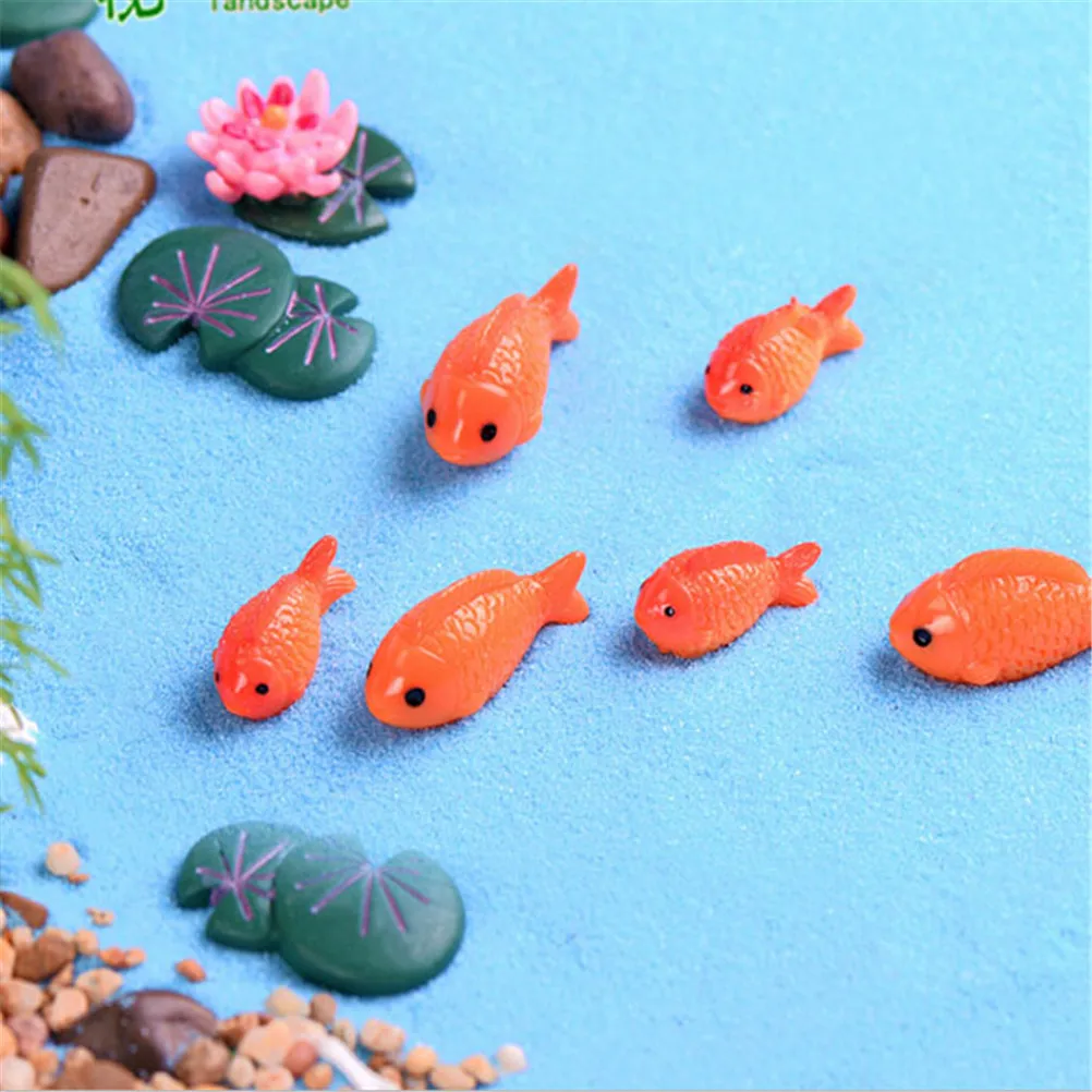 

Hot Miniature Fish Fairy lotus Leaves Miniatures Garden Home Decoration Minecraft Micro Landscaping Decor DIY Accessories