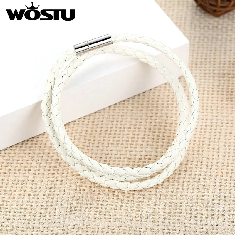 Браслет унисекс из искусственной кожи с магнитной застежкой 60 см|leather wrap bracelet|wrap