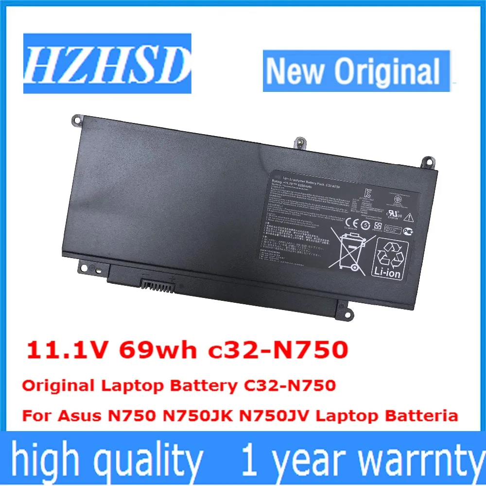 11 1 В 69wh c32-N750 оригинальный ноутбук Батарея C32-N750 для Asus N750 N750JK N750JV батарея ноутбука