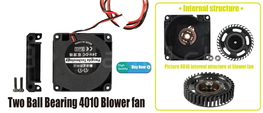 3D Matalchok аксессуары для принтера 12 В 24 в 40*10 мм 4010 40 мм двойной подшипник DC турбо вентилятор воздуходувка Радиальные Вентиляторы Охлаждения Creality CR-10