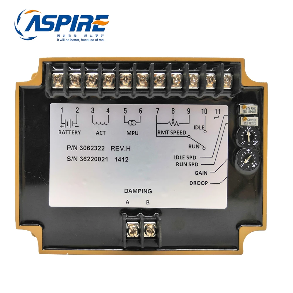 Diesel Generator Speed Governor Control Unit Speed Controller 3062322 for Genset Engine KTAA19-G6A