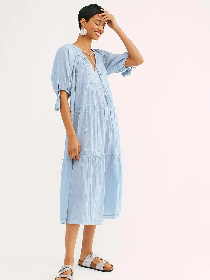 free people celestial skies midi dress