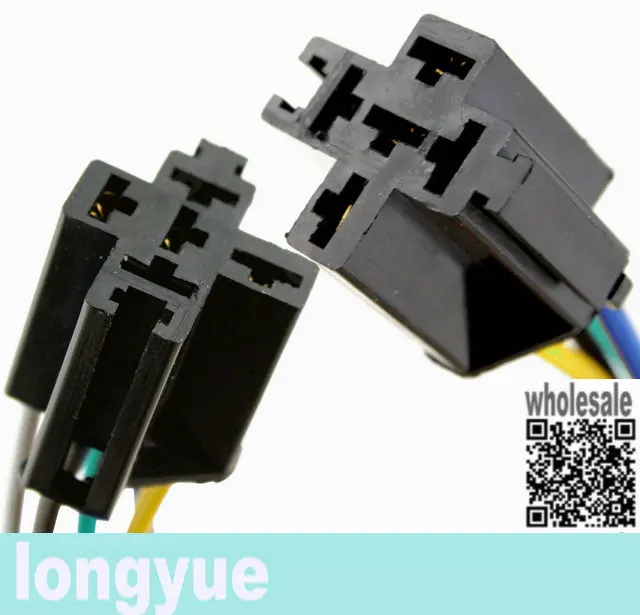 

longyue 20pcs Relay Socket Holder case for 12V 40A 4&5 Pin Relay 6"