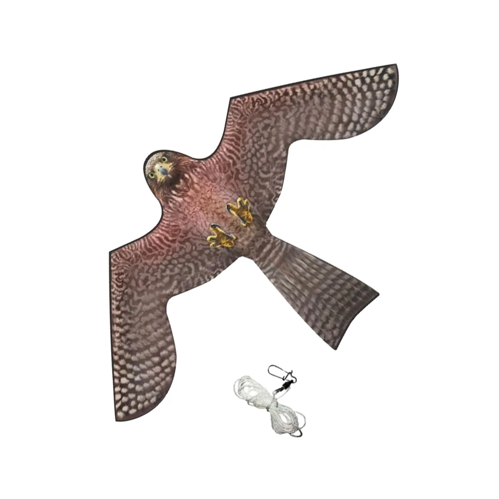 100m Handle Line Outdoor Fun Sports Eagle Kite Flying Bird Kites Scarer Scarecrow for Garden Guard Protection