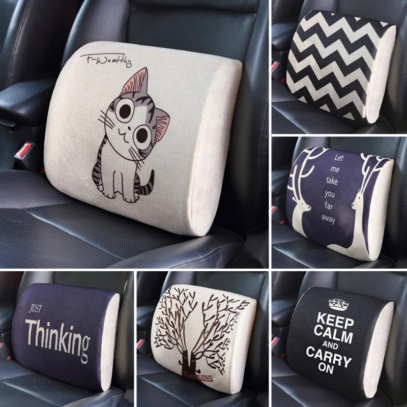

2018 NEW Car Seat Cushion Lumbar Lower Back Support Auto Seat Chair Cushion Pad Memory Foam Comfortable Vehicle Seat Support