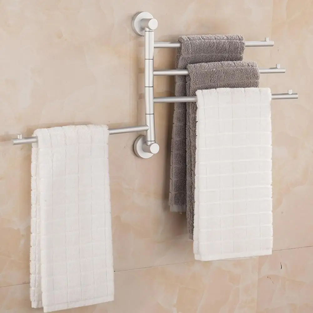 LanLan Firm Stylish Stainless Steel Towel Rack Bath Towel Hanger Bathroom Decorationin Towel