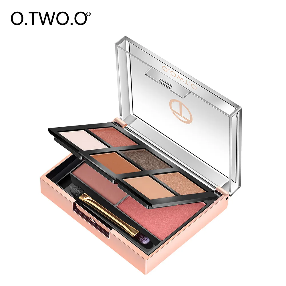 

O.TWO.O Eyeshadow Blusher Palette 6 Colors Eyeshadow&2 Colors Blusher Eye Makeup Set Long Lasting