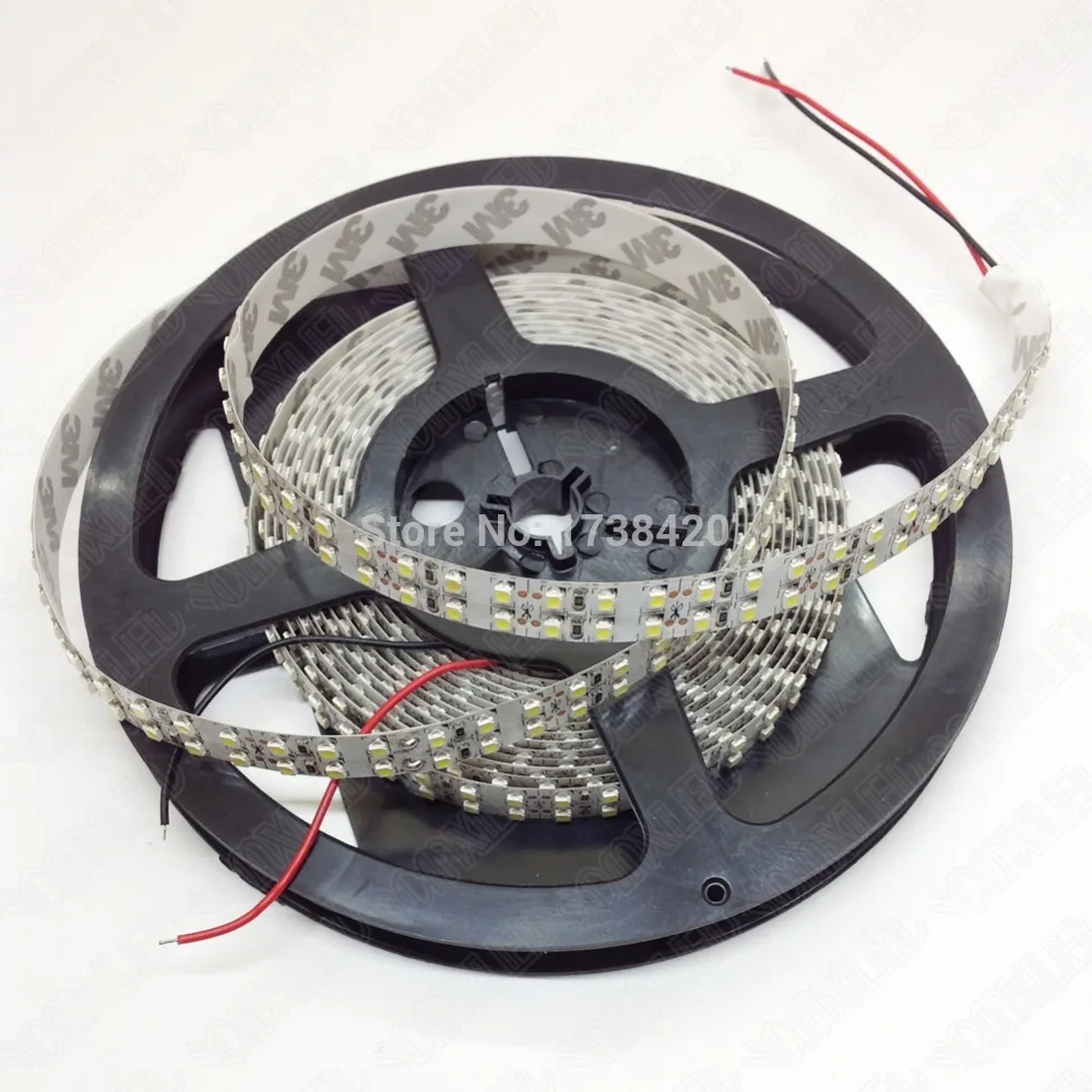 cheap Double Row Led strip Non waterproof 240LED m 3528SMD DC12V Flexible LED Strips Decoration Rope Light 5 meters