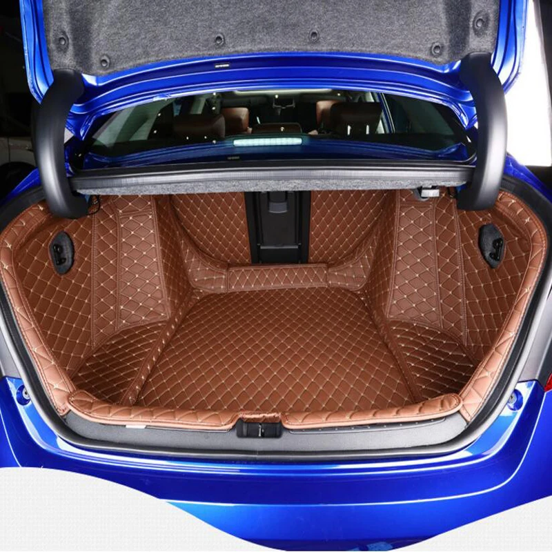 

5PCS Car Styling Cargo Liner Car Trunk Mat Carpet Interior Floor Mats Leather Pad Fit For Honda Accord 2018 Auto Accessories