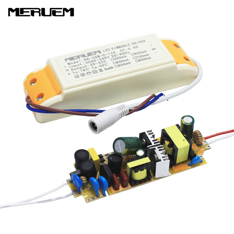 Нет мерцания экрана 15 34 Вт затемнение светодиодный драйвер DC30 42V 500/600/700/800 AC220V