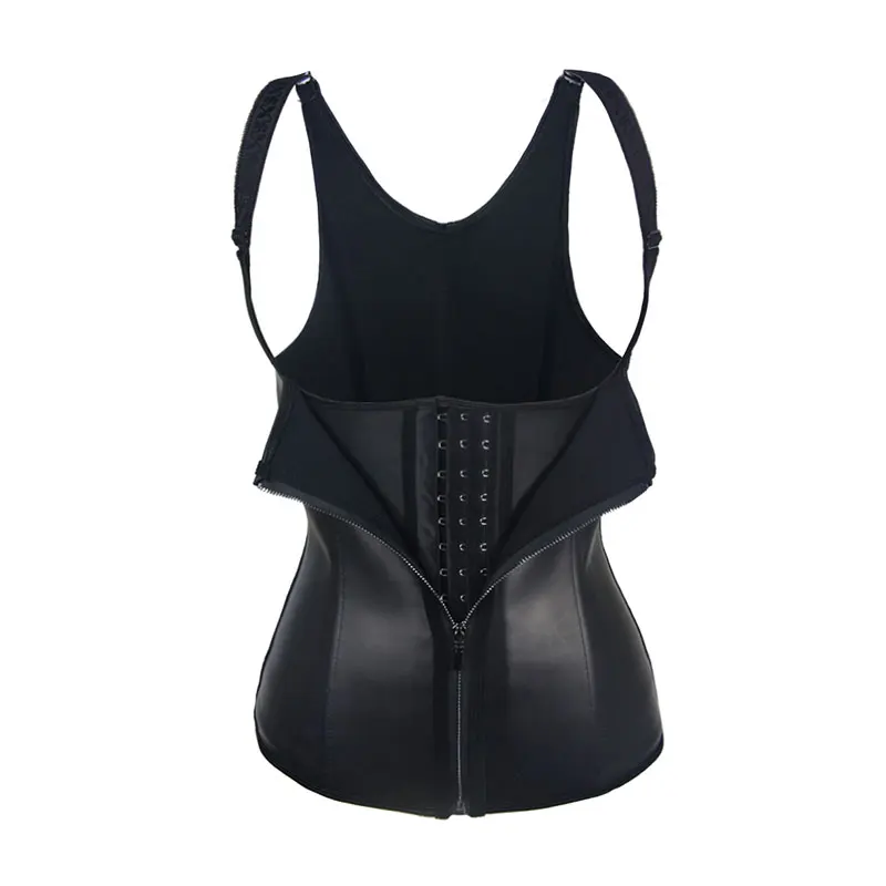 New Latex Thermal Corset Hook Vest Steel Bones Waist Trainer Cincher