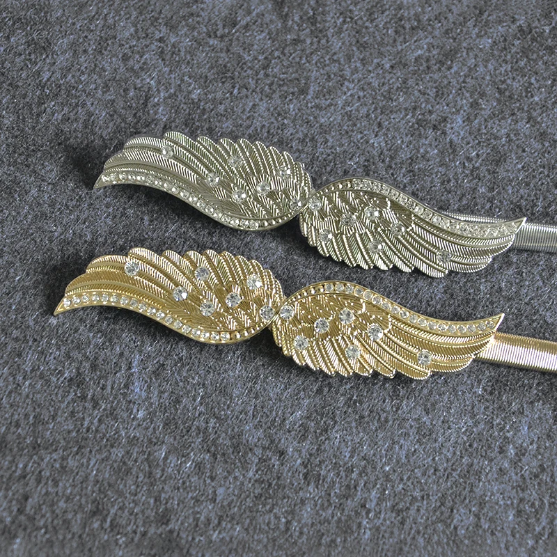 

Luxury T-stage Jewelry Fashion Accessories Belt For Women Waist Elastic Golden Alloy Leaf Belts Evening Dress Cummerbund BG-211