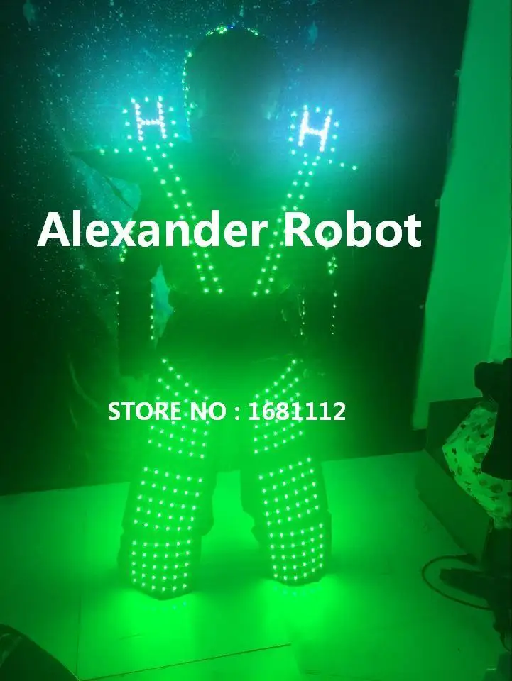 Светодиодные Костюм/LED одежда/легкие костюмы/LED Робот костюмы/kryoman робот/Александр робот