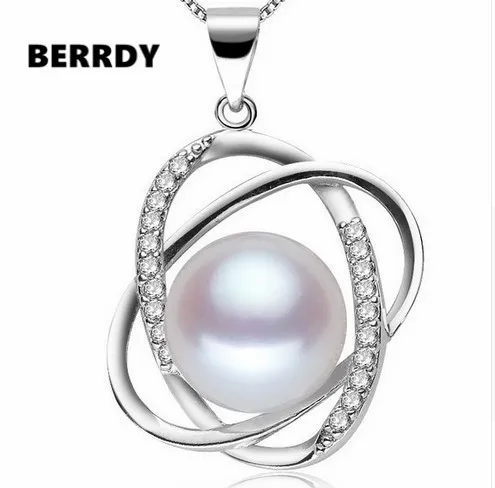 

REAL PEARL Fashion Freshwater Pearl Pendant Necklace 10-11mm Super Big Pearl Female Lady's Necklace Jewelry